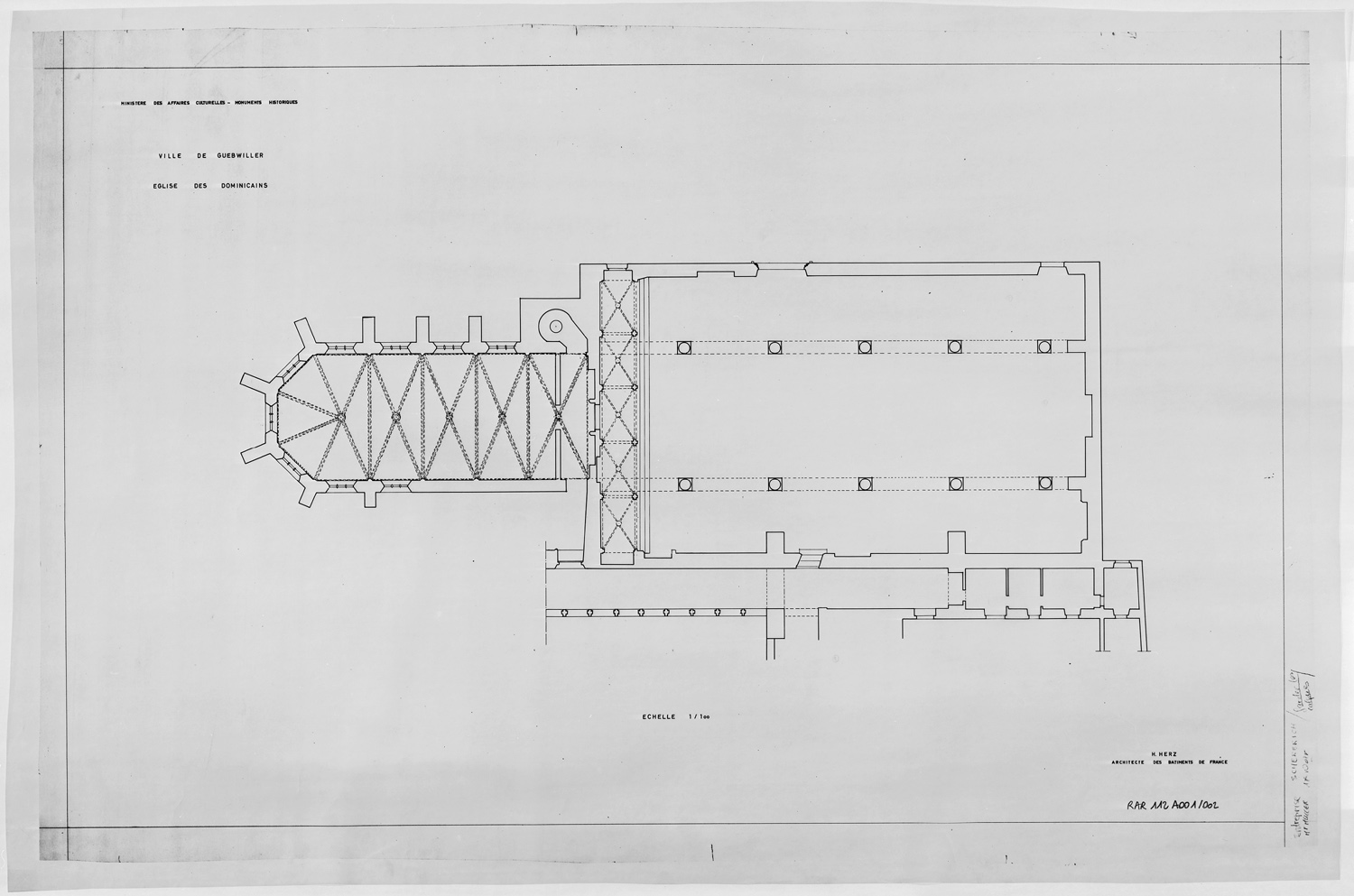 Plan de masse de l’église.