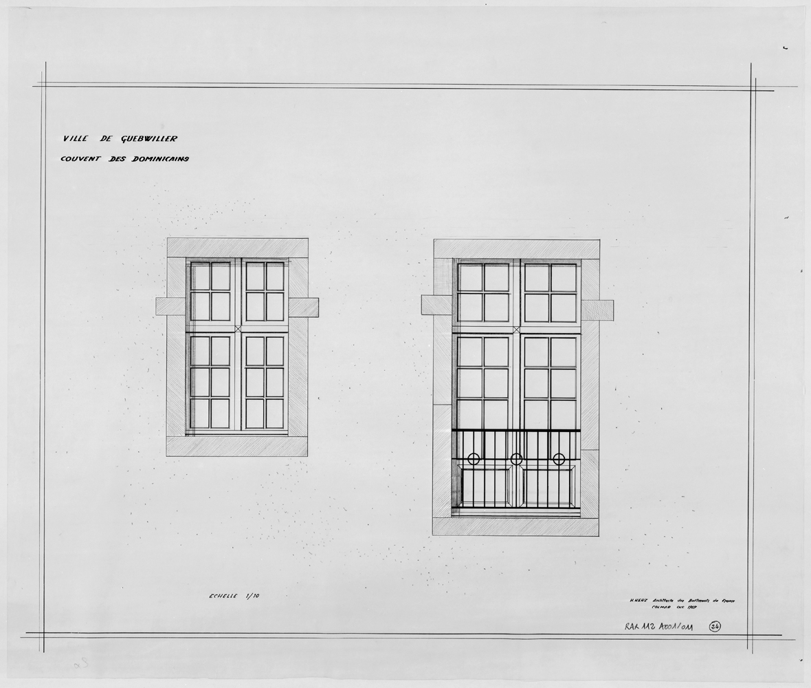 Détails de deux fenêtres du couvent.