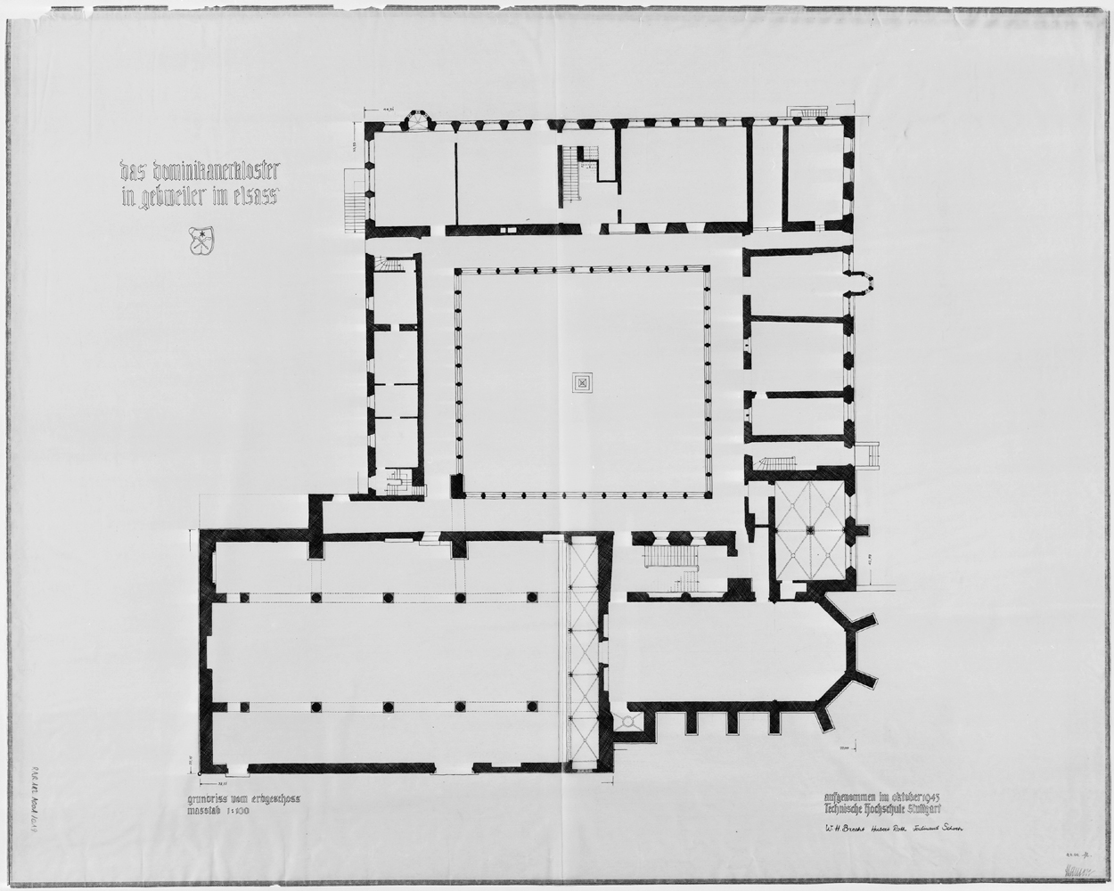 Plan de masse du rez-de-chaussée.