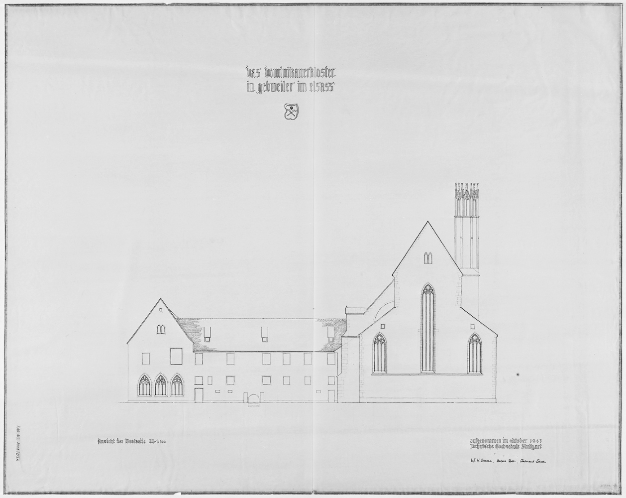 Elévation de la façade ouest.