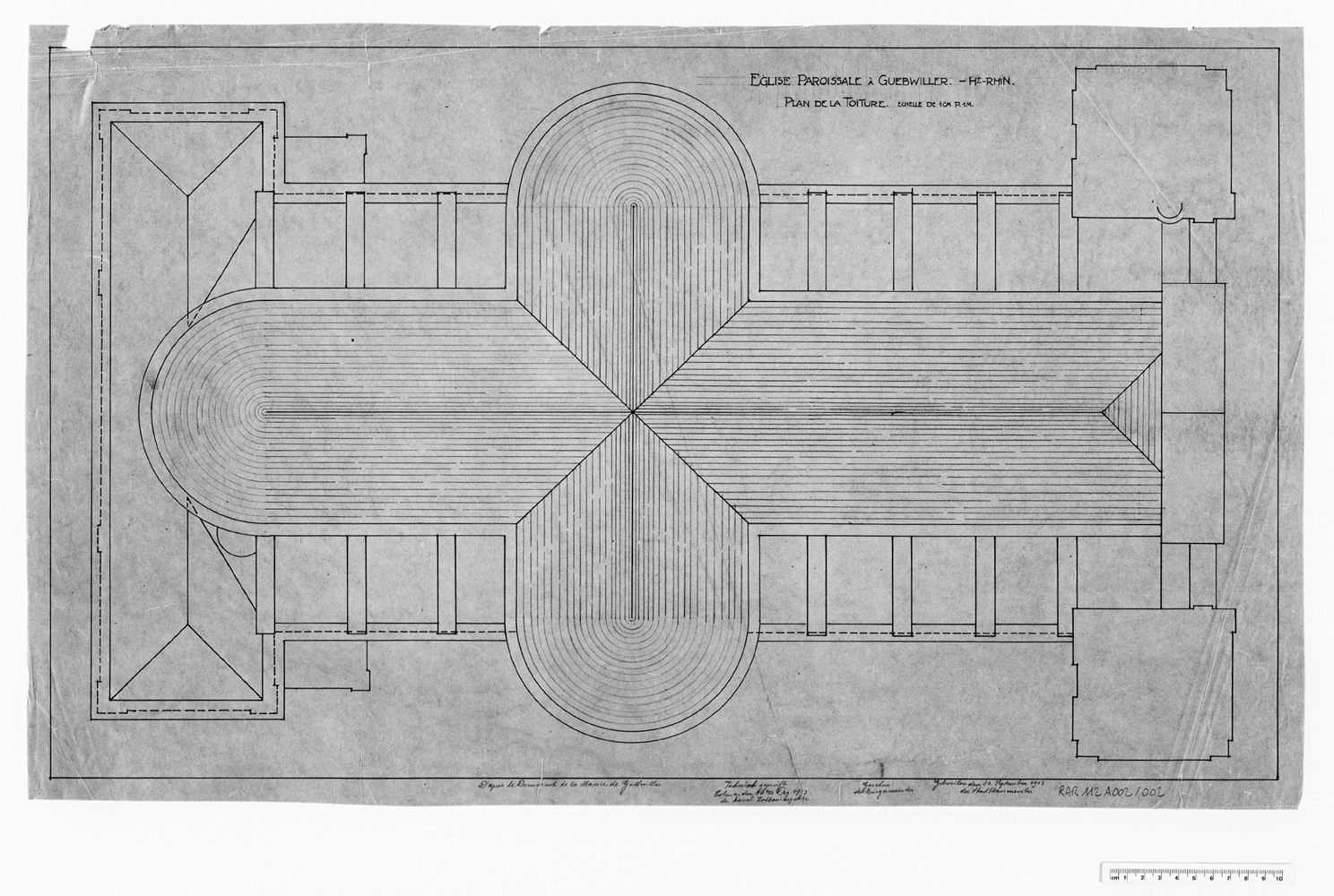 Plan d’ensemble de la toiture.