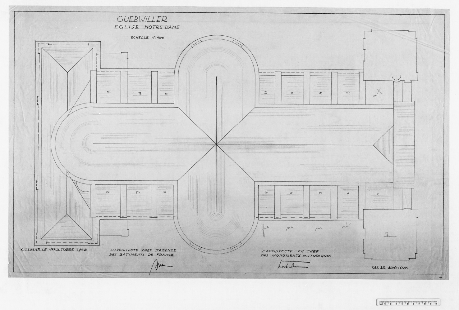 Plan d’ensemble de la toiture.