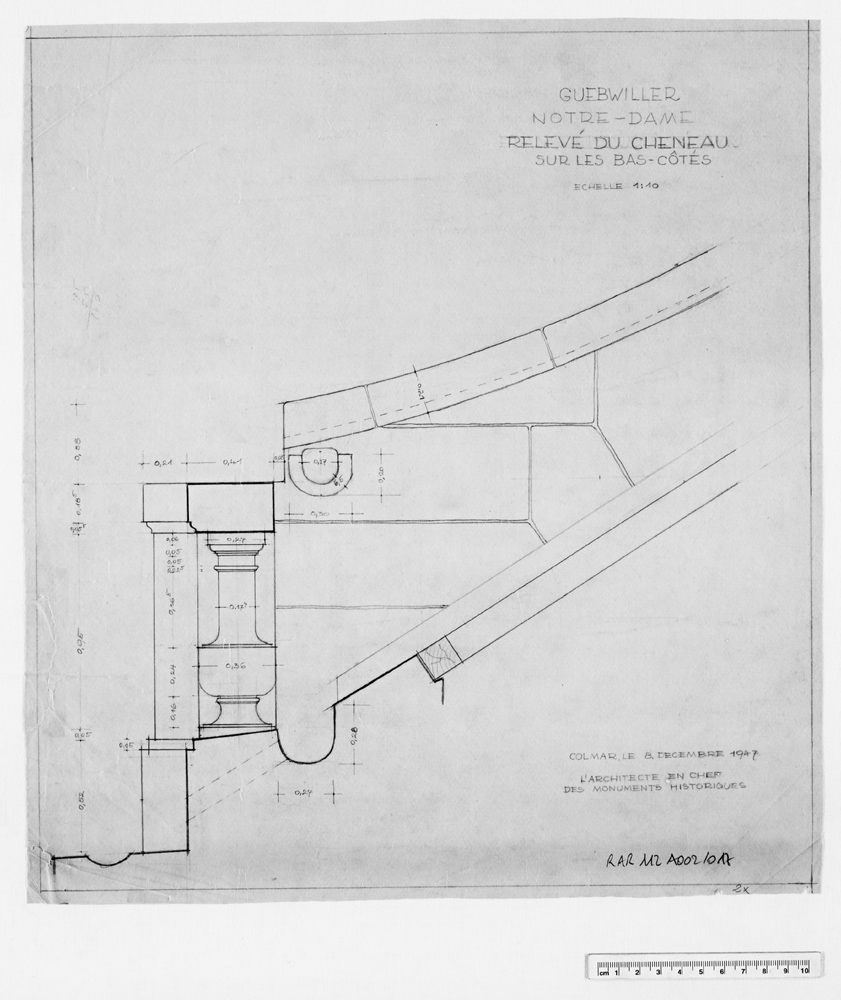 Coupe de chéneau.