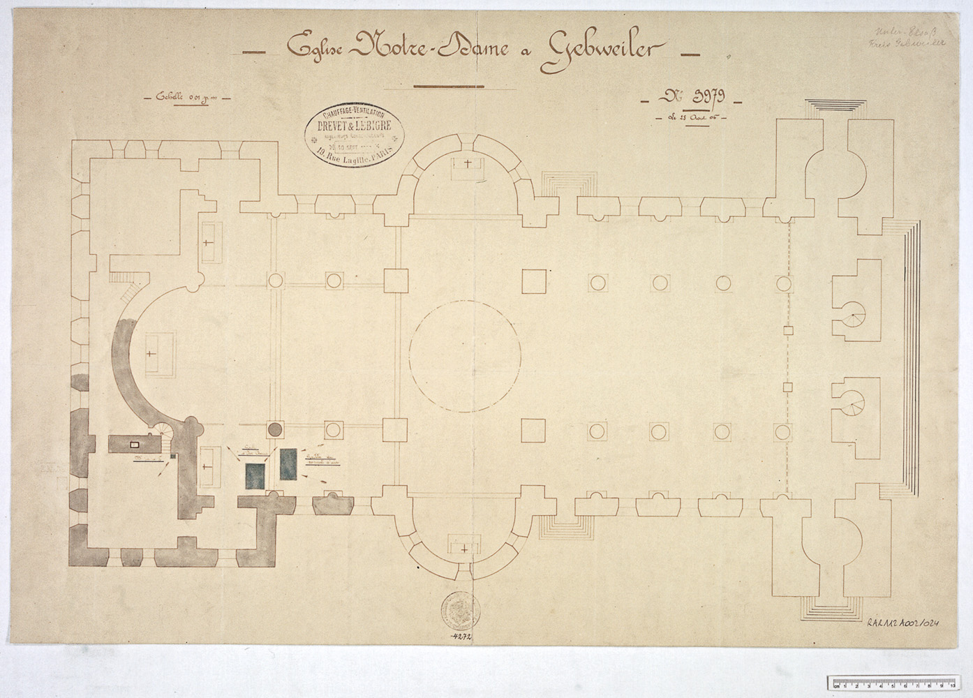 Projet d’installation du chauffage, plan de masse.