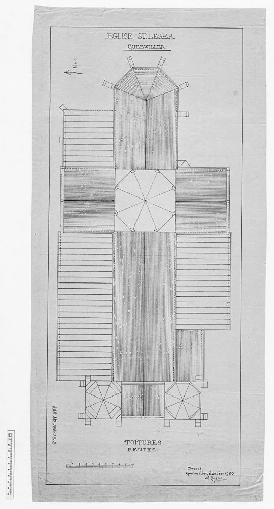 Plan d’ensemble de la toiture.