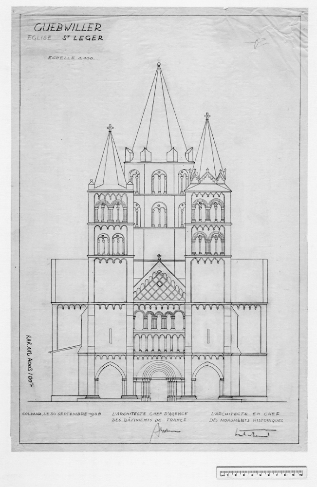 Elévation de la façade ouest.