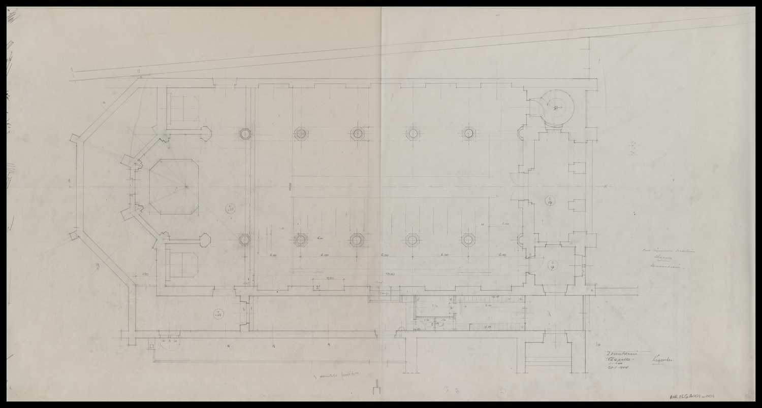 Projet de restauration de la chapelle, plan de masse.
