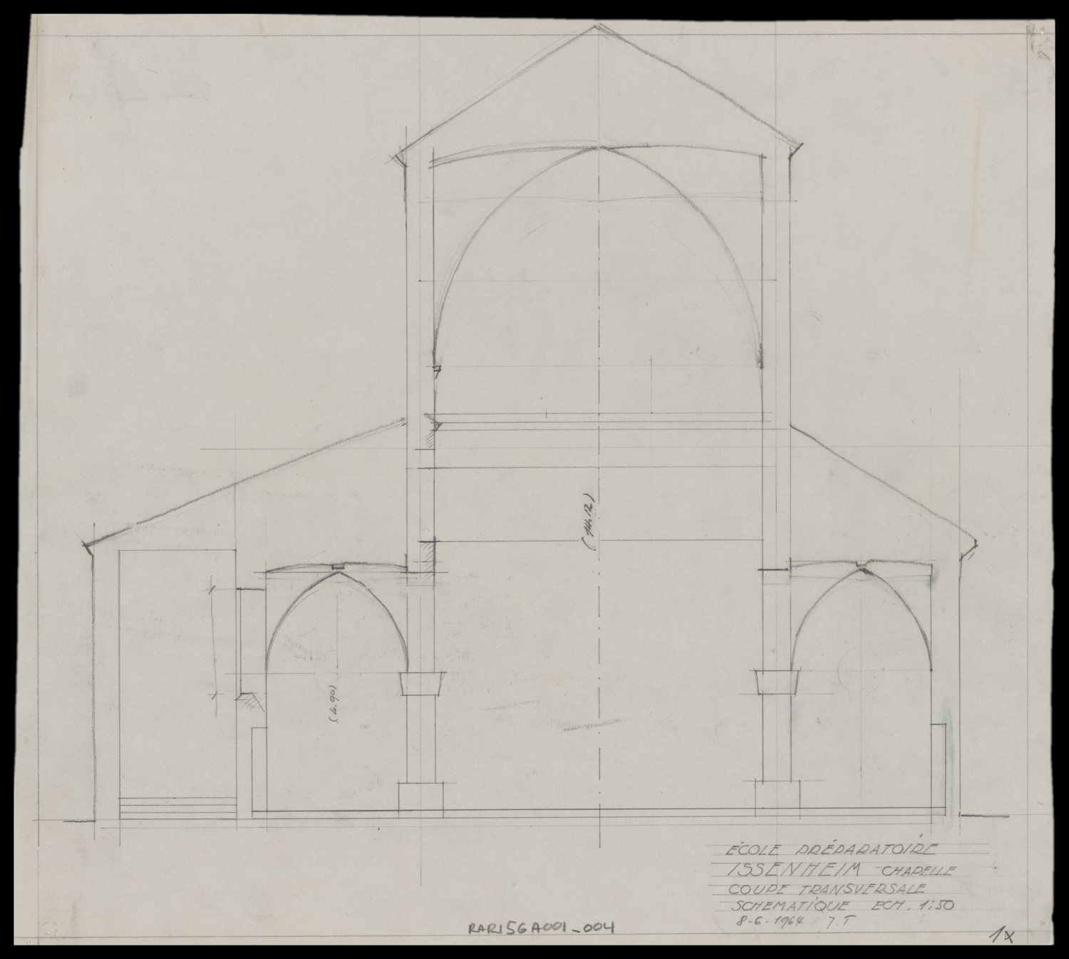 Chapelle, coupe transversale.