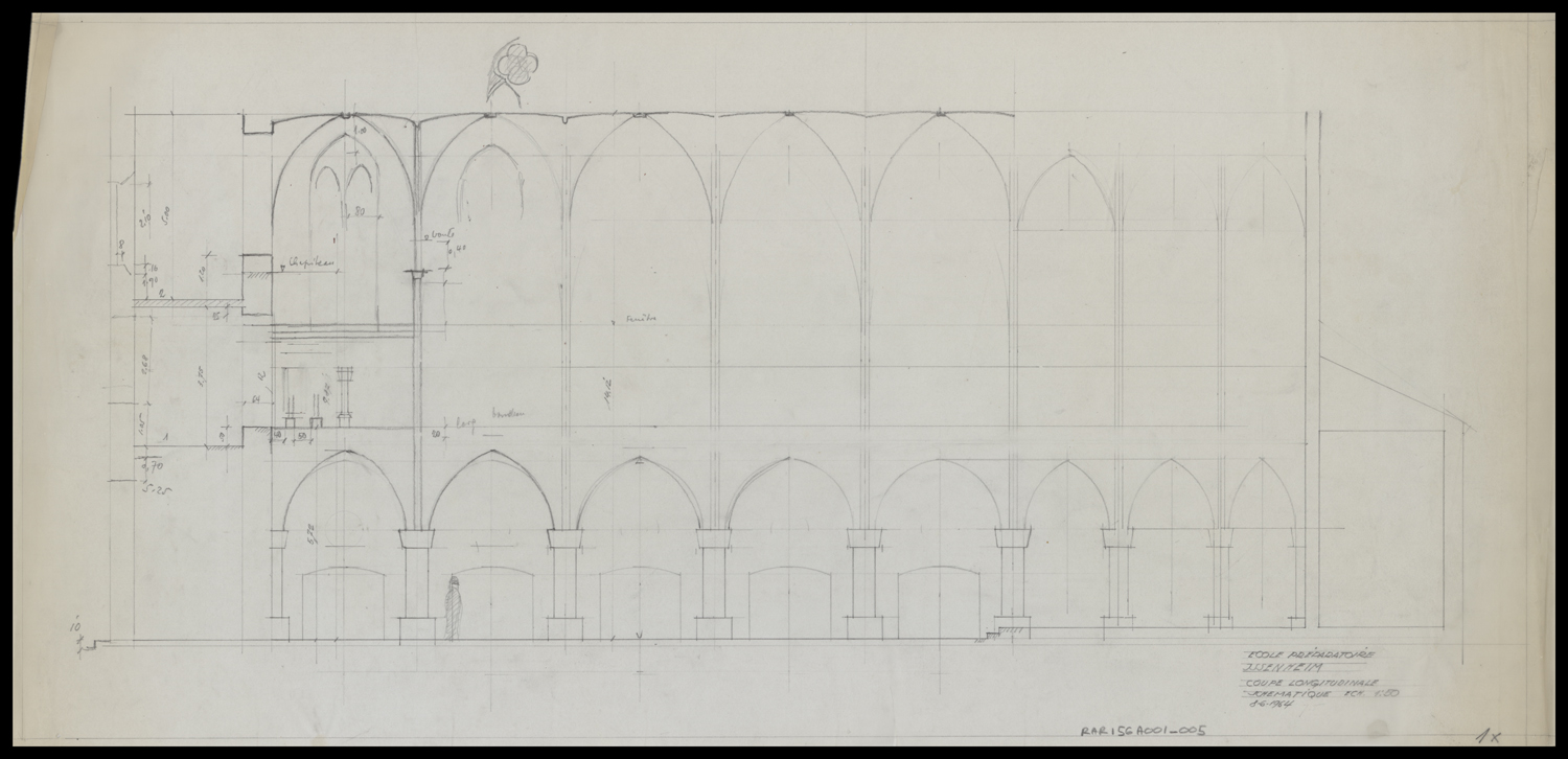 Chapelle, coupe longitudinale.