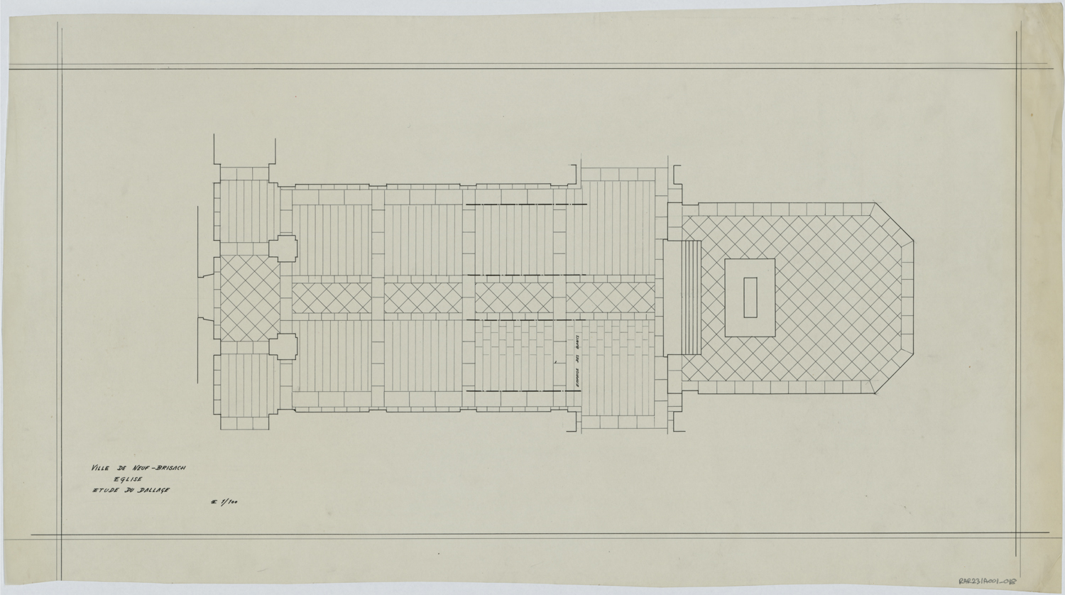 Plan d’ensemble du dallage.