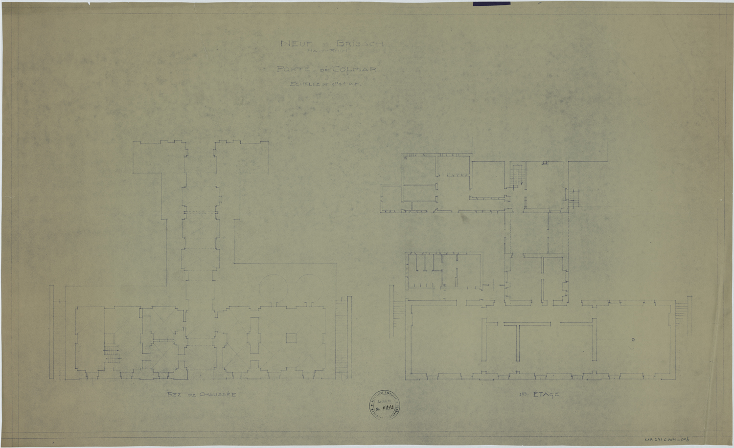 Plans de masse du rez-de-chaussée et du premier étage.