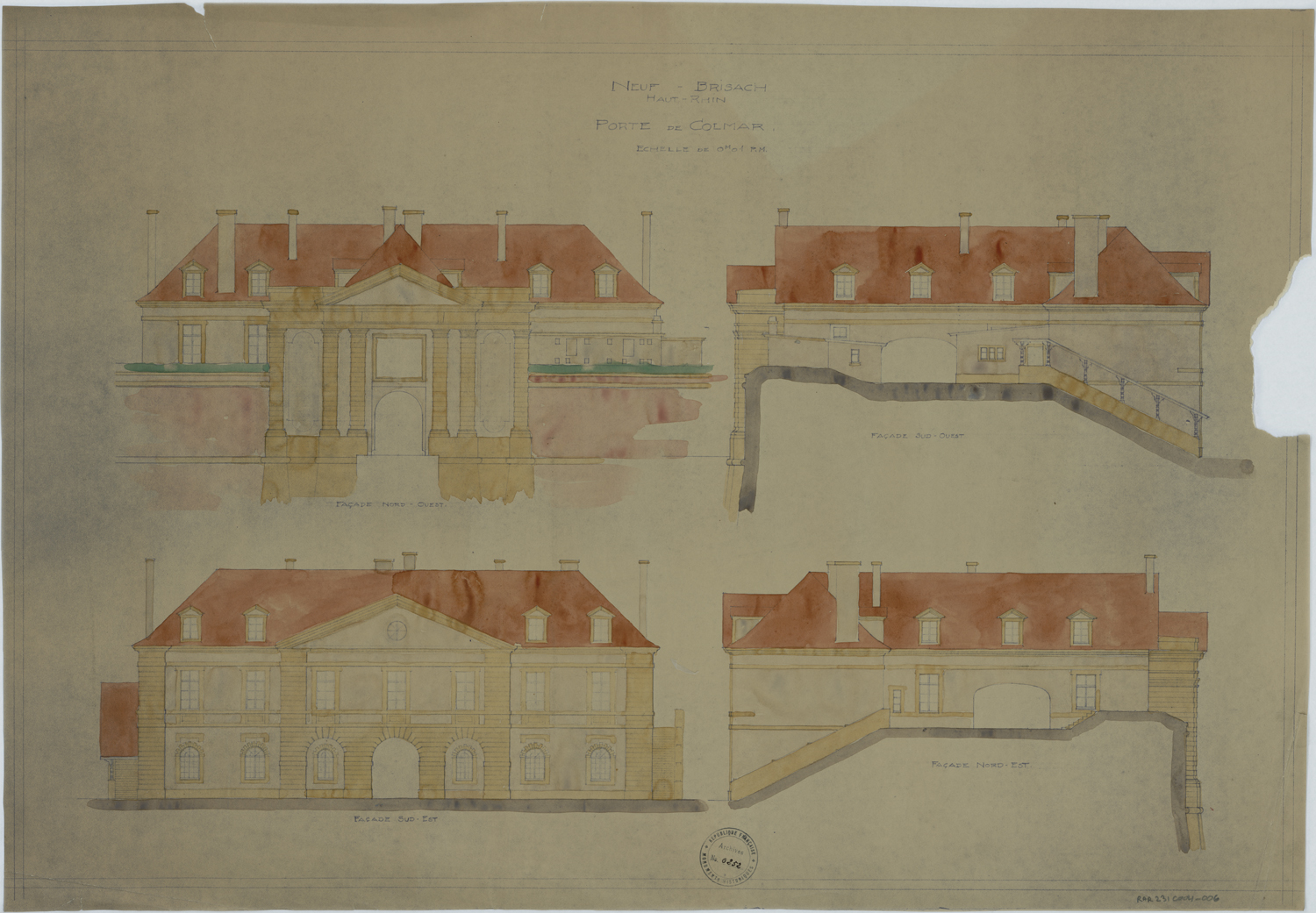 Elévations de l’ensemble des façades.