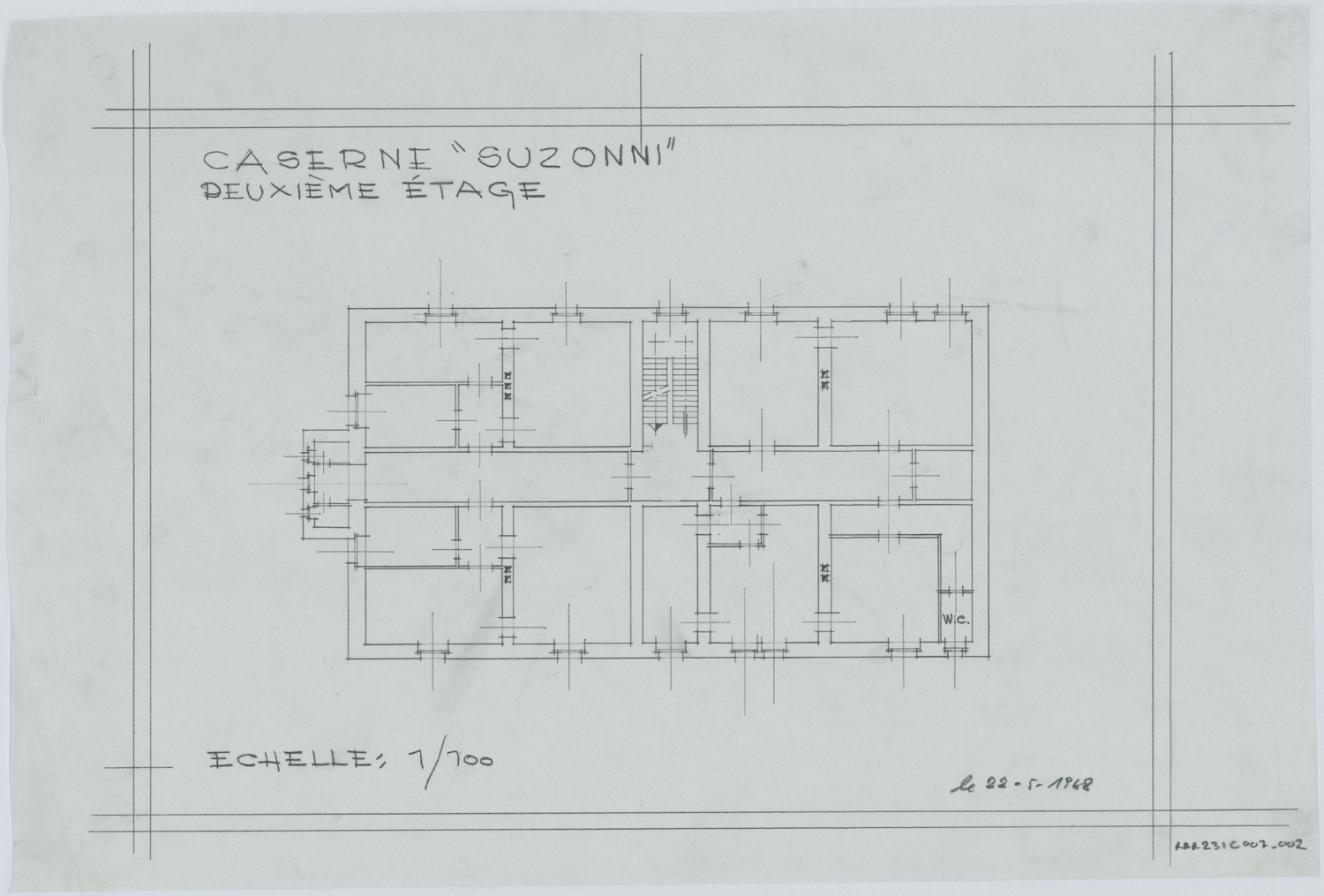 Plan de masse du deuxième étage.