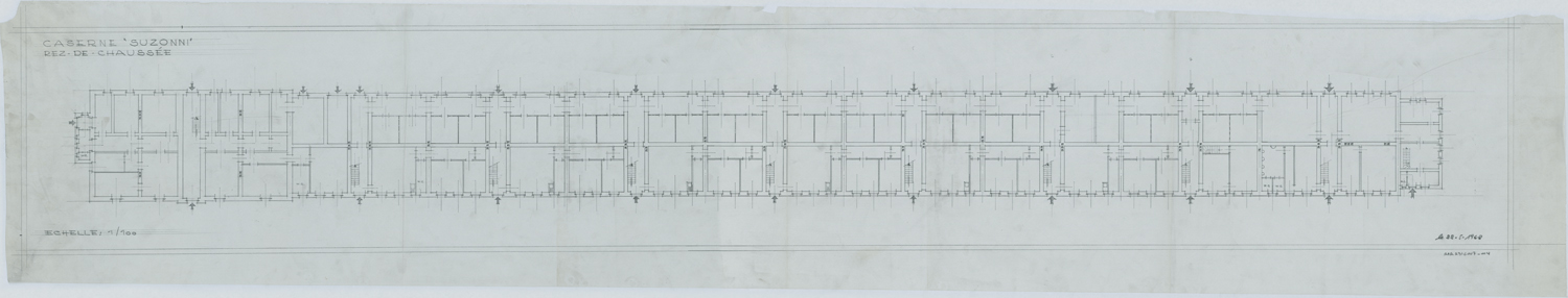 Plan de masse du rez-de-chaussée.