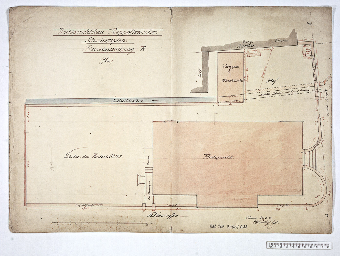 Projet de construction, plan de masse.