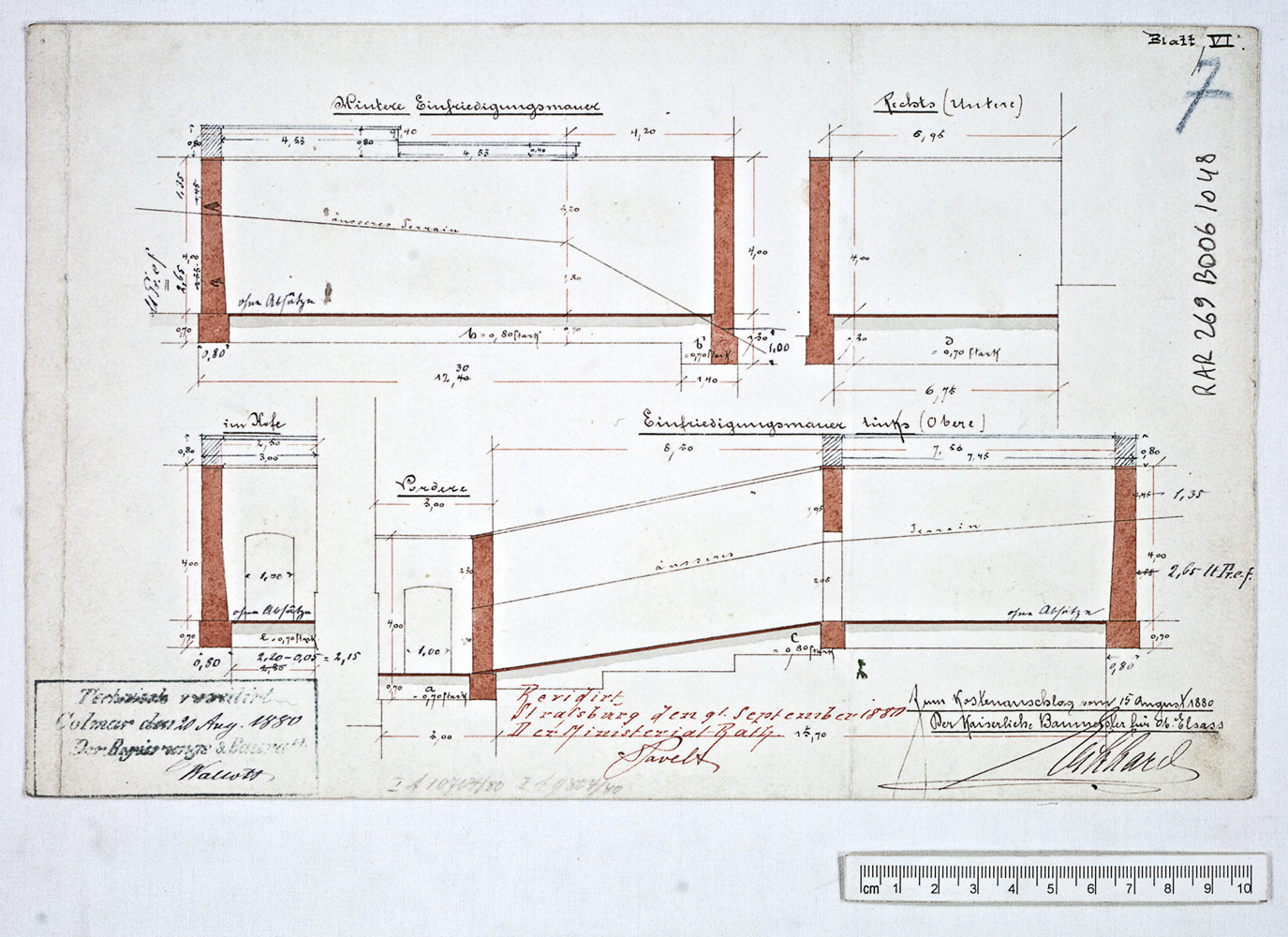 Projet de construction, coupes des fondations.