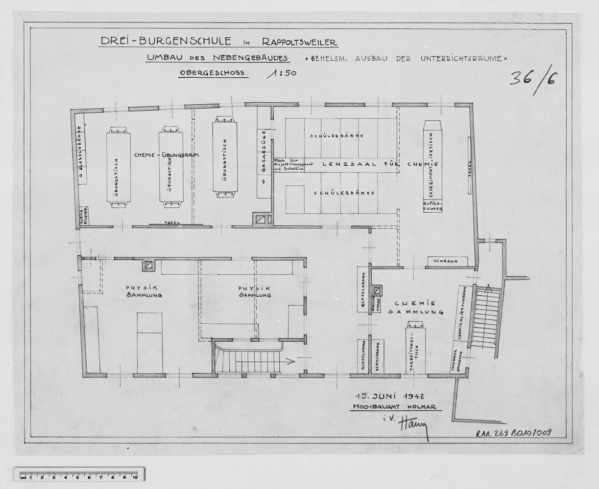 Annexe sud, plan du premier étage.