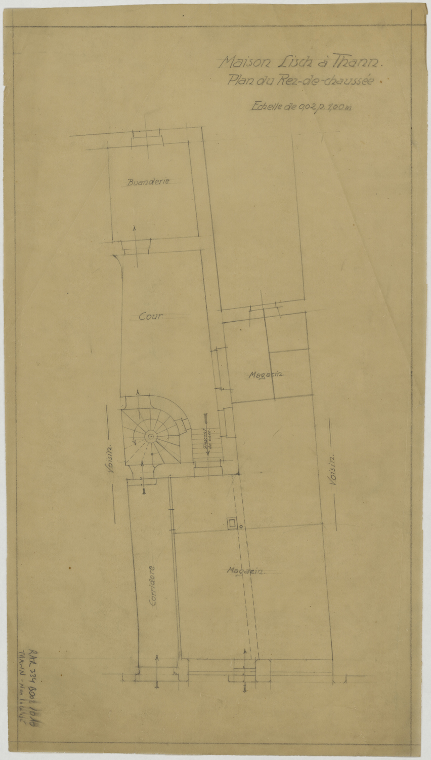 Plan de masse du rez-de-chaussée.