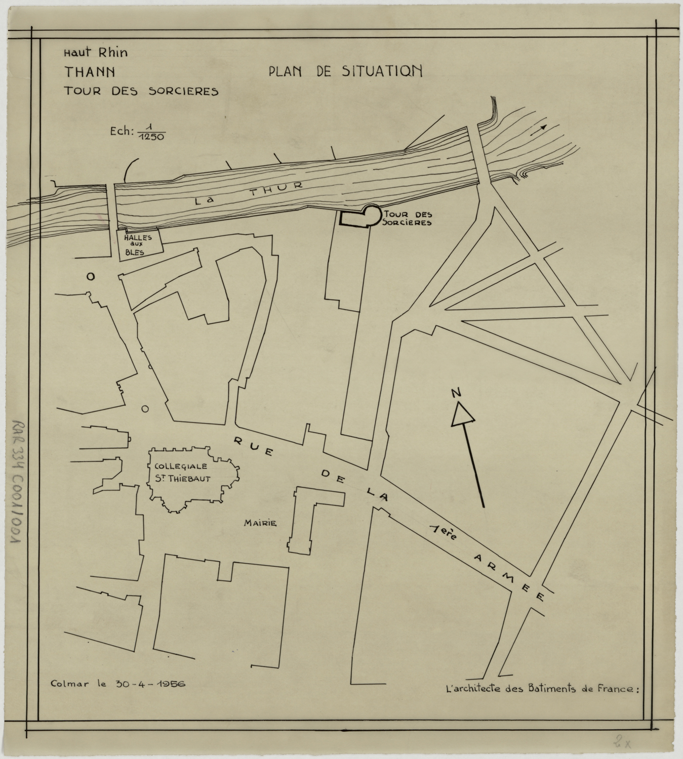 Tour des sorcières, plan de situation.
