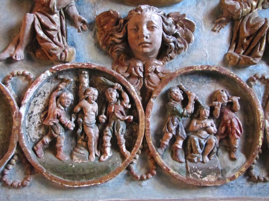 Bas-relief : Les quinze mystères du Rosaire, détail