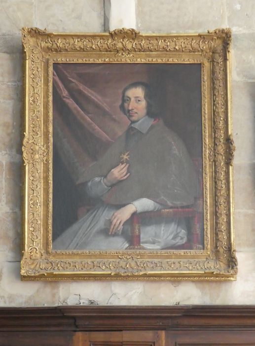 tableau et son cadre : Portrait de Philibert Emmanuel de Beaumanoir, évêque du Mans