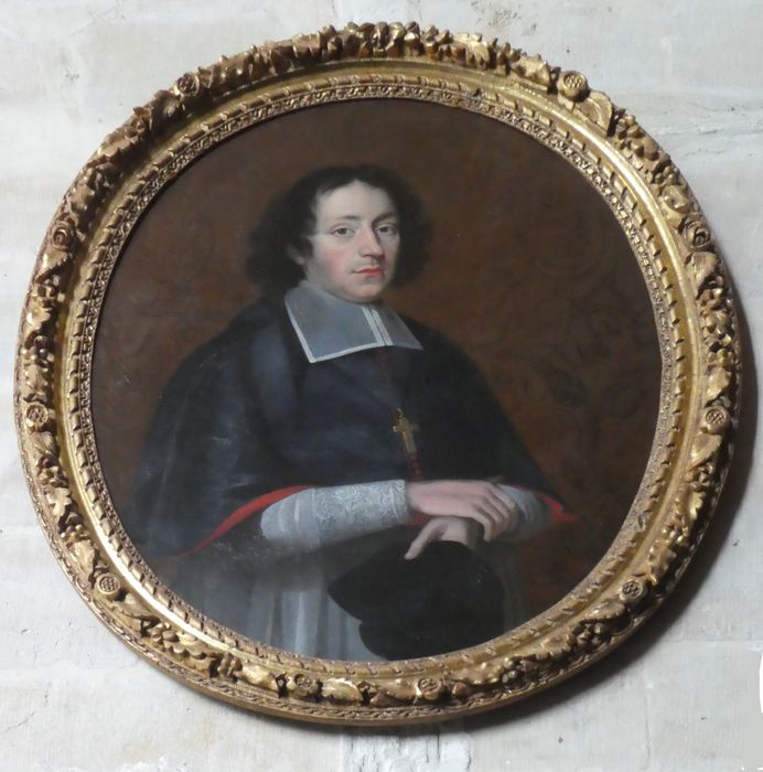 tableau et son cadre : Portrait de Mgr Emery-Marc de La Ferté