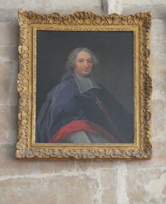 tableau et son cadre : Portrait de Pierre Rogier du Crévy, évêque du Mans