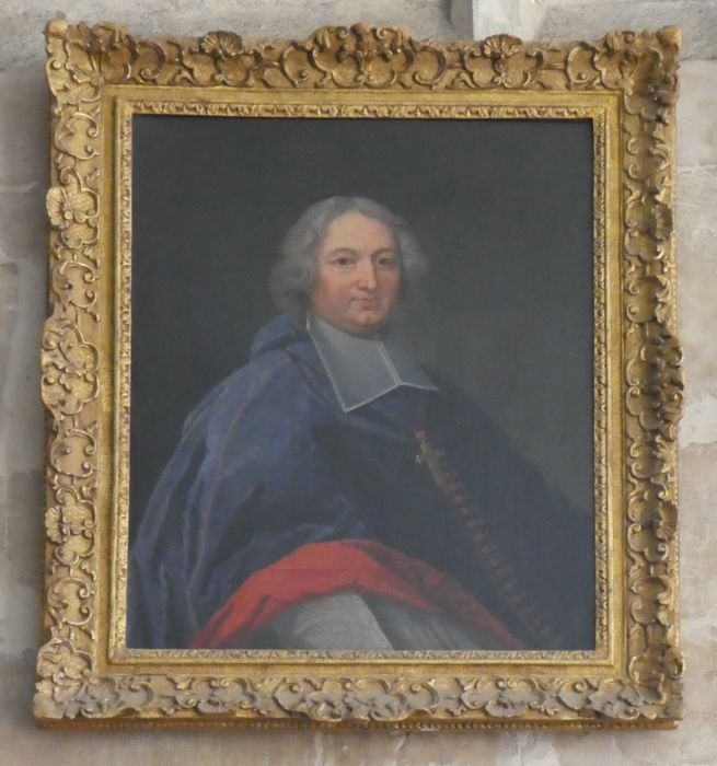 tableau et son cadre : Portrait de Pierre Rogier du Crévy, évêque du Mans