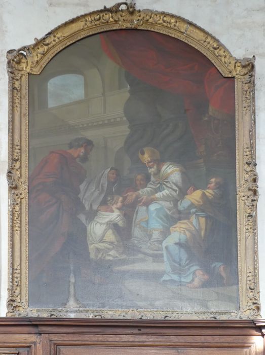 tableau et son cadre : Présentation de la Vierge au Temple