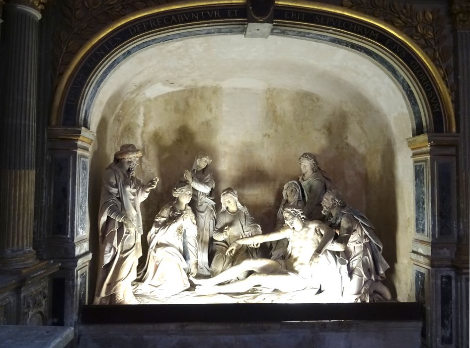 groupe sculpté : Mise au tombeau
