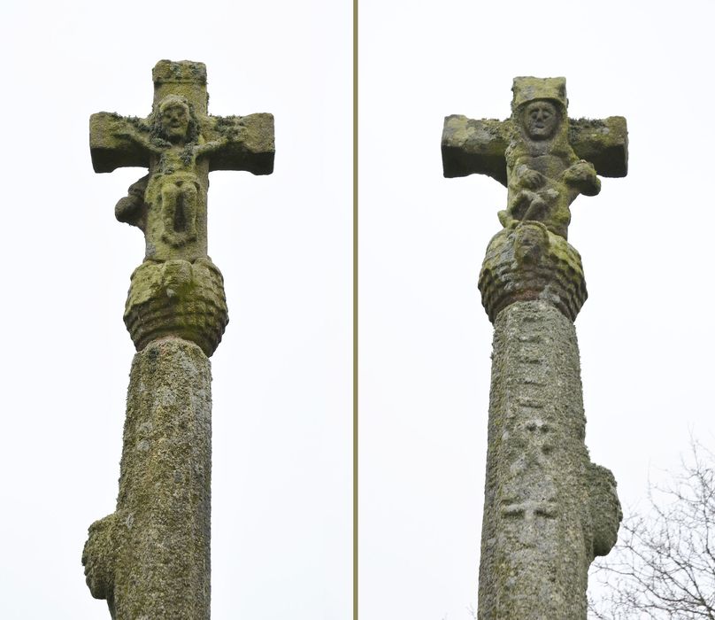 Croix de la chapelle : Faces ouest et est