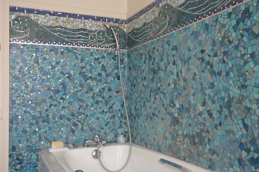 salle de bain, détail des mosaïques