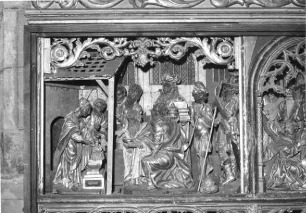 retable : Scènes de la vie de la Vierge, détail