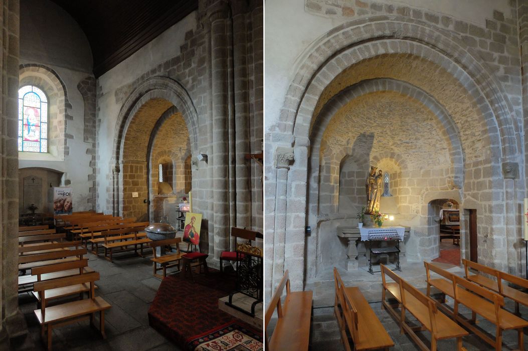 transept, bras nord, absidiole romane