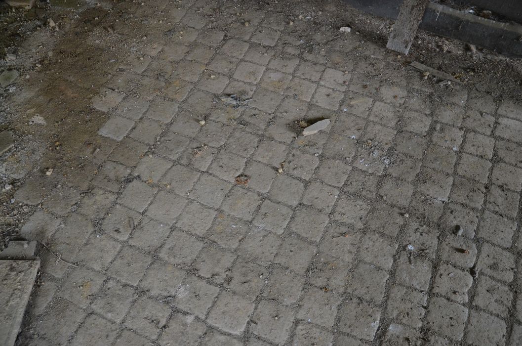 détail du pavement d’un des pavillons