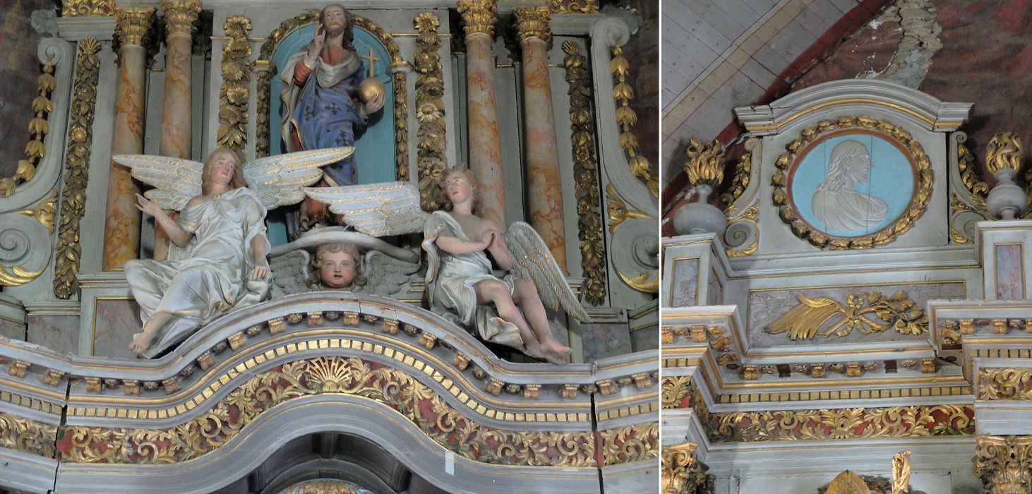 maître-autel, retable, détails