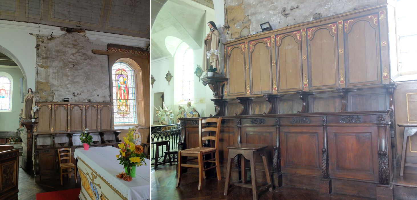 stalles, lambris de revêtement