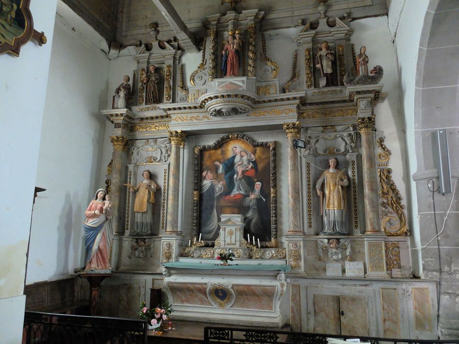 autel, retable, tableau : Remise du Rosaire (la)