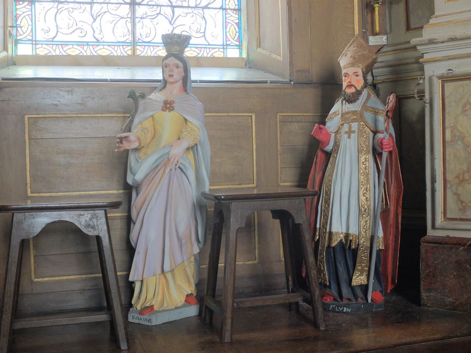 statues : Sainte Suzanne, saint Lubin