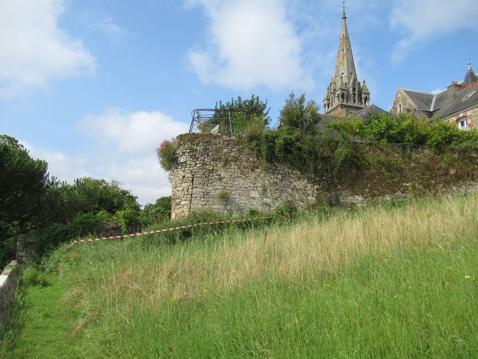 parcelle 218, courtine et tour (217) 