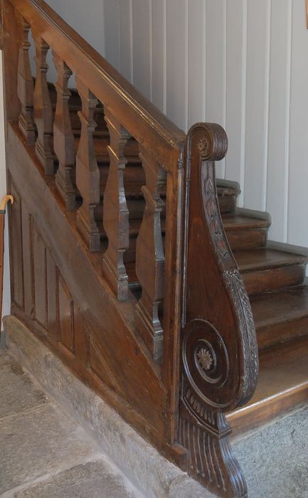 escalier, détail du départ de la rampe
