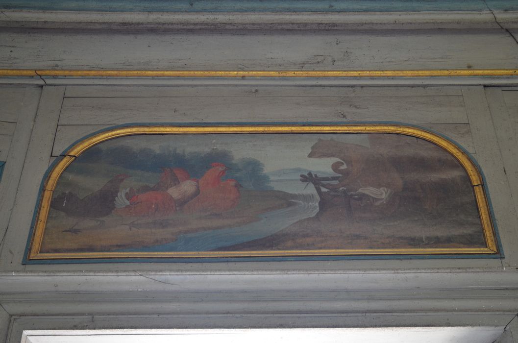aile est, galerie du 1er étage, détail du décor peint