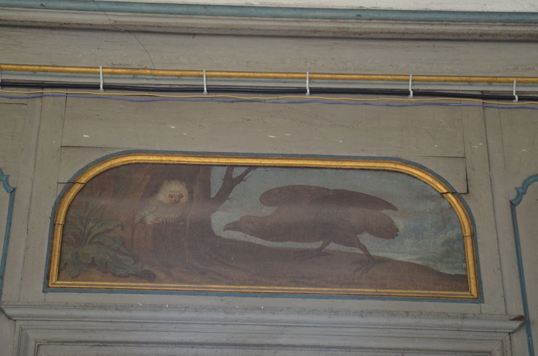 aile est, galerie du 1er étage, détail du décor peint