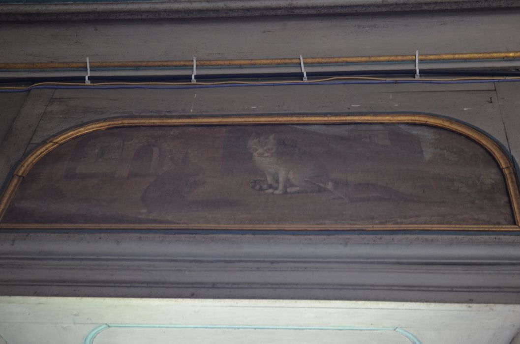 aile est, galerie du 1er étage, détail du décor peint