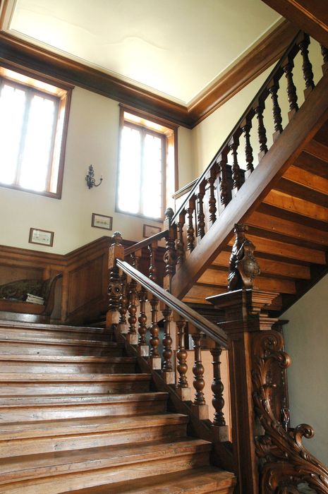 Château de la Ville Der : Escalier monumental, vue générale