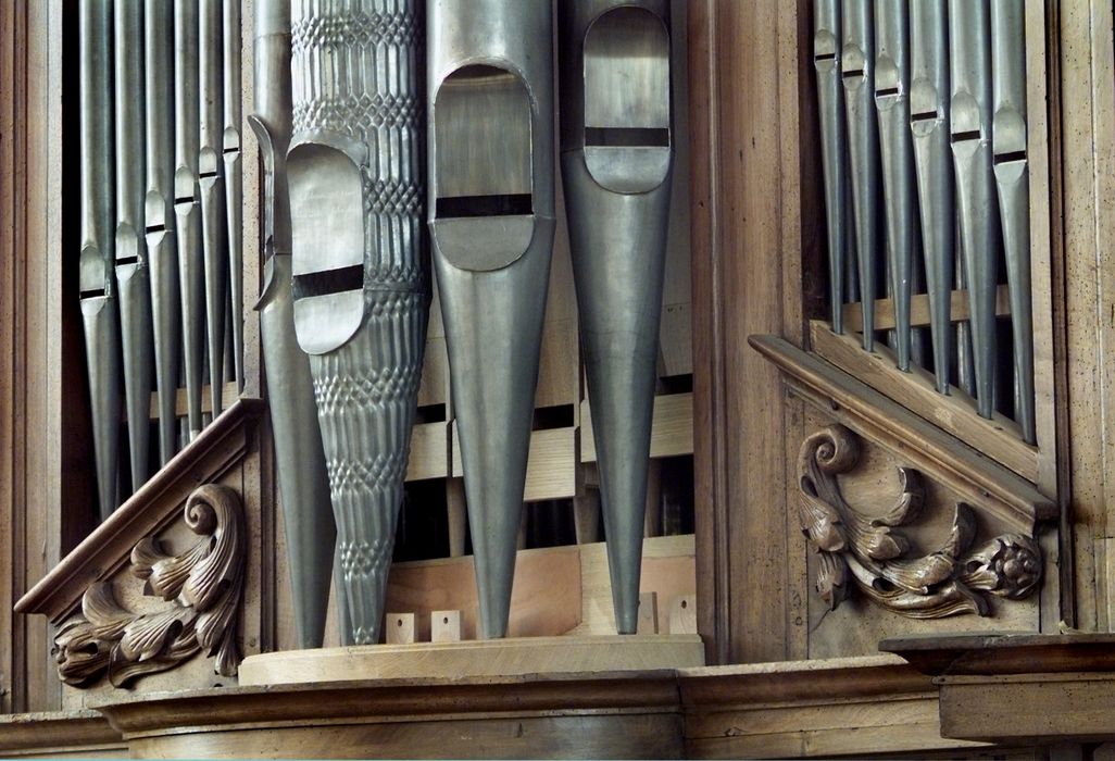 orgue de tribune, détail du buffet