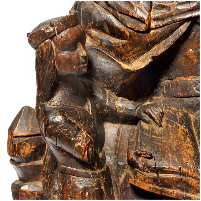 groupe sculpté : Sainte Parenté, détail