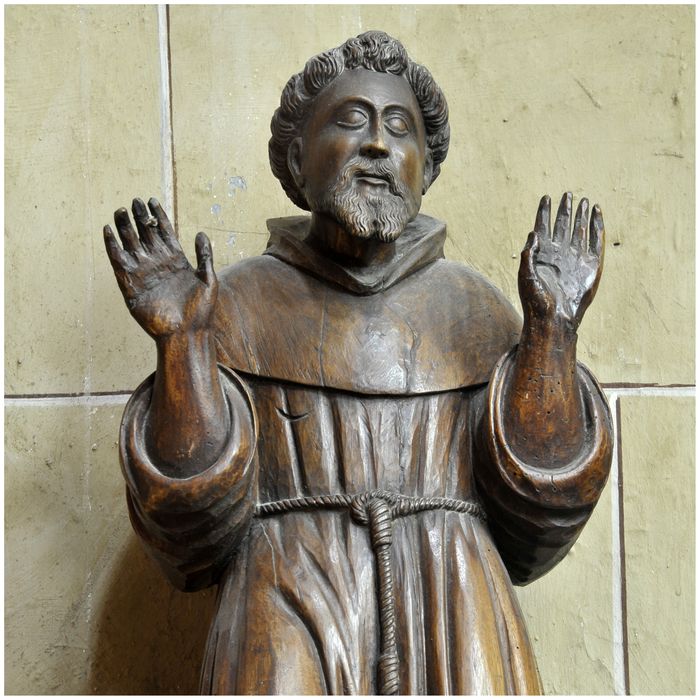 statue (statuette) : Saint François, vue partielle