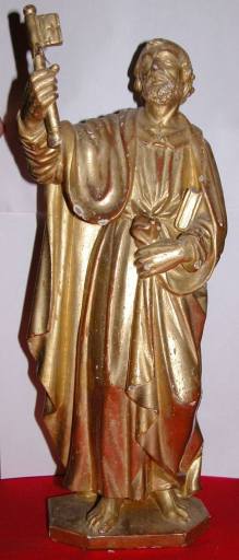 Statuette de saint Pierre : face.