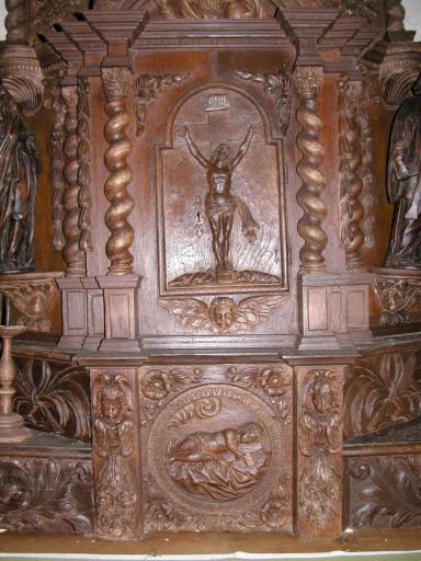 Détail de l'armoire eucharistique.